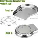 Palksky Colander and Strainer Self Drainer Base Plate Stainless Steel for Kitchen, Metal Countertop Draining Tray for Pasta Rice Noodle Fruit Veggie Food Strainer & Ceramic Colander