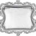 Vintage Small Sliver Ring Dish, Birthday & Wedding Gifts for WomenWedding Ring Tray -Sliver (1 Pack)