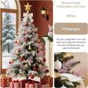 Sherika 24 Pcs Christmas Glitter Stems Artificial Pink Ornament Tree Picks for Christmas Tree Decor, DIY Crafts,Christmas Holiday Decorations, Wreath, Garland, Vase, Wedding and Home Decoration