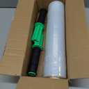 Amazon Basics Strong Transparent Stretch Wrap Film Roll for Moving, Shipping and Storing, Furniture Wrapping, 15" x 1000 ft, Two Ergonomic Handles, Clear, 1 Roll