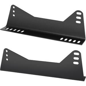 Universal Seat Bracket for Bucket Seats  Racing Seat Bracket Mount Kit Compatible with Recaro Sparco MOMO NRG  Adjustable Automotive Seat Mounting Brackets, Textured Black (1 Set)