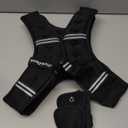 Weighted Vest for Woman Man 5lb/6lb/8lb/12lb/15lb/20lb/25lb/30lb Weighted Vest for Walking, Strength Training Weight Vest with Adjustable Buckle Detachable Phone Pouch for Running Workout (Black) 12LB