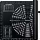 Extra Large Baking Mat - 28" Silicone Pastry Mat, Reusable Non-Stick Dough Mat with Measurement for Fondant, Rolling Dough, Pie Crust, Pizza and Cookies, Black