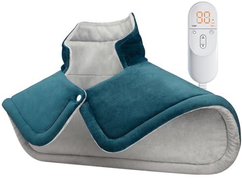 Heating Pad for Neck Shoulders Back, Valentines Day Gifts for Her Him, Weighted Heated Pad Neck Wrap Warmer for Mom Dad, Anniversary | Birthday Gifts for Women Men Wife Husband Girlfriend Boyfriend