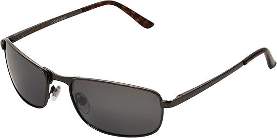 DOCKERS Men's Henry Sunglasses Rectangle, Gunmetal, 60mm