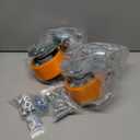 4 Inch Heavy Duty Casters Set of 4, Industrial Locking Casters 4000lbs Load Capacity, Plate Swivel Castor Wheels for Heavy Duty Carts, Workbench, Equipment, Platform Truck (Orange)