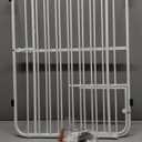 Carlson Pet Products Tuffy Metal Expandable Pet Gate, Includes Small Pet Door, 24 x 22-38 Inch, White