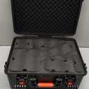 Gun Case TSA Approved Pistol Case Hard Shell Waterproof with DIY Customizable Pre-cut Foam Insert - Travel Gun Case for Gun Case 9mm (1 Pistol Case & 6 Magazine)
