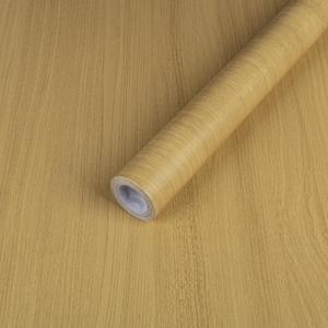 Wood Contact Paper Peel and Stick, Thicken Vintage Wood Grain Wallpaper for Countertops Furniture, Natural Wood Furniture Sticker Self-Adhesive Removable Waterproof Vinyl Film 15.7 in X 118 in (Light Brown Yellow)