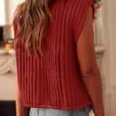 PRETTYGARDEN Women's Summer Sweaters Vest 2025 Sleeveless Button Down Cropped Pockets Chunky Knit Cardigan Trendy Tank Tops (M)