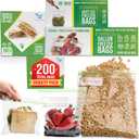Baggies Variety Size Pack - 200 Count Variety Pack with 50 Gallon 50 Quart 100 Sandwich  Heavy Duty freezer bags