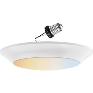 Sunlite 87799 7" Round Flush Light Hardwire/Retrofit Fixture, 15W, 950 Lmns, CCT Switch 27K/30K/35K/40K/50K, Dimmable, 90 CRI, ETL Listed, Energy Star, Medium E26 Base, Title-24 Compliant, 1 Pack