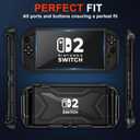 Protective Case for Nintendo Switch 2, Full Protection Switch 2 Cover, [Military-Grade Protection],TPU Shock-Absorption and Anti-Scratch withBult-in Screen Protector& 2 X Thumb Grip