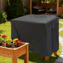 Winter Outdoor Raised Garden Bed Cover, 122x78x62cm/48x30x24in 420D Oxford Cloth Waterproof for Elevated Planter Box Stand for Snow Frost & Rain Protection (Black, Cover Only)