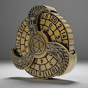 D&D Themed Fidget Spinner, dice spinner, D4,D6, D8, D10, D12,D20,D% 7-in-1 metal dice, Perfect for D&D Dungeons and Dragons, RPG and Pathfinder Role Playing Games (Black Blue)