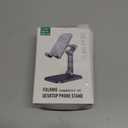 OCYCLONE Phone Stand, Adjustable Height and Angle Foldable Cell Phone Stand Holder for Desk, Taller iPhone Stand Compatible with 4.7"-13" Smartphones iPad Tablet, Black