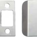 QCAA Extended Lip Strike, 2-1/2''X2-1/4, Brush Satin Nickel, 2 Pack, Made in Taiwan