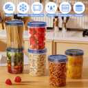 6 Pack-32 OZ Freezer Storage Containers, Round Plastic Containers with Twist Top Lids, BPA Free Food Storage Containers, Leakproof Meal Prep Containers Microwave/Dishwasher Safe