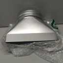 Tandefio 6" Dia Rectangular to Round Duct Transition 3-1/4" x 10" to 6" Galvanized Transition to Round HVAC Duct Adapter Microwave Vent Kit for Range Hood, Exhaust Vent