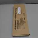 Voncerus LED Desk Lamp with Clamp, Eye-Caring Clip on Lights for Home Office, 3 Modes 10 Brightness, Long Flexible Goose-Neck, Metal, Swing Arm Architect Task Table Lamps with USB Adapter, Black