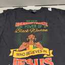 Proud African American Melanin Black Women Believe God Jesus T-Shirt, XL