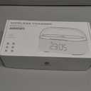 COLSUR Bluetooth Speaker Alarm Clock with Wireless Charger, FM Radio, Adjustable LED Night Light, 6 in 1 Bedroom Portable Speaker 2500mAh, Phone Stand for Bedside, Home, Office, Gift (Wood)