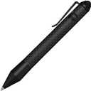Cool Hand 4.5'' Bolt Action Pen with Stylus for Touchscreen, Rocket Style Carbon Fiber Body, Ballpoint Pen w/Pocket Clip, Classic Black