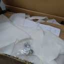 White Solid Wood Nightstand with 2 Drawers, Mid Century Modern Night Stand, Small Nightstand, Wooden Nightstands, Small Bedside Table for Bedroom(17.72" W x 13.78" D x 18.50" H)