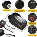 Bike Repair Kit, Bicycle Repair Bag With Tire Pump, Bike Tool Kit for Camping Travel, 16-in-1 Bike Multitool, Bicycle Tire Repair Kit, 4mm and 5mm Allen Wrenches, Used for Mountain Bike and Road Bike