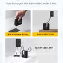 W&P Portable Charger Power Bank with Built in Cables & AC Wall Plug,35W Fast Charging,20000mAh External Battery Pack for iPhone 16/15/14/13/12 Pro, iPad, MacBook Air, Samsung (Travel Essential)