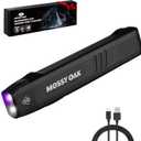 Mossy Oak Rechargeable EDC Flat Flashlight 1200 Lumens, Pocket Work Light with Magnetic Base, UV & White Light Combo, Waterproof LED Inspection Light for Work, Outdoor Use and Emergencies - Black