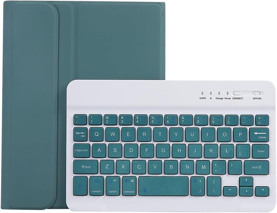 iPad Keyboard Case for iPad mini 2 3 4 5 with Detachable Keyboard and Pen Holder, Slim Smart Auto Sleep/Wake Cover Case (Deep Green)