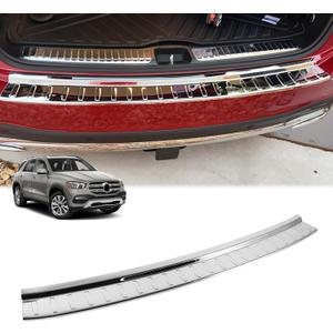 Rear Bumper Protector for Benz GLE 350 450 450e 580 W167 2020-2025 Mirror Stainless Steel Rear Bumper Sill Plate Guard Cover