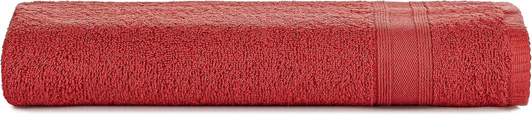 Tuiste 1 Piece Luxury Premium Bath Towel Red,%100 Cotton Ultra Soft Highly Absorbent Quick Dry Towels for Bathroom