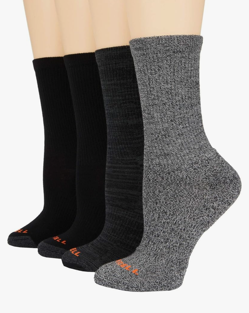 Merrell Midweight Cushion, Pack of 12, Size S-M, Gray/Black 