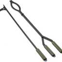 Stanbroil 40" Firewood Tongs and Fire Poker Set, Large Campfire Tongs Tool Set for Fireplace and Camping Fire Pit Wood Stove Indoor & Outdoor Use