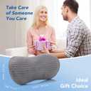 KNQZE Heated Lumbar Support Pillow for Office Chair, Car, Bed, and Recliner-Customizable Height for Personalized Comfort - Relieves Lower Back Pain and Enhances Posture