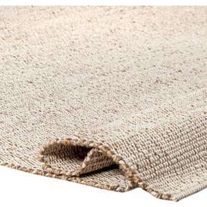 FRELISH DECOR Handwoven Jute Cotton Area Rug- Natural Yarn- Contemporary Farmhouse Decor- Rustic Nautical Rugs for Bedroom Living Room/Entryway Doormat (2'x3')