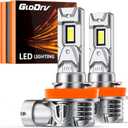 [2026 Upgrade] H-11 Fog Light Bulbs [Latest & Brightest] 24000lm 600% Brighter 1:1 Mini Size Design With 6000k Cool White，Direct Installation Fog Light Bulbs Plug and Play, Pack of 2