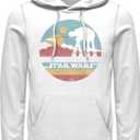 STAR WARS Men's A New Hope AT-AT Retro Circle Pull Over Hoodie (White), Size L