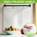 Tempered Glass Cutting Board for Kitchen, 2PCS Clear Chopping Board with Handle (16"x12" & 12"x8"), Plastic Free, Scratch Resistant, Heat Resistant, Dishwasher Safe, Non-toxic, Easy to Clean