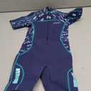 Goldfin Kids Wetsuit for Boys Girls, 3mm Shorty Wetsuits Neoprene Front Zip Wet Suits for Water Sports Surfing Swimming Snorkeling Diving Blue Size 6