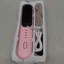 2026 Upgraded Go Brush - Pro for Short Hair - Cordless Straightening Brush with Fast Heat, 3 Temperature Settings, Ionic & Ceramic Care, USB-C Rechargeable for Frizz-Free Styling (Pink)
