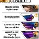 Stainless Steel Car Exhaust Tip, 2.5" Inlet 3.3" Outlet Adjustable Chrome-Plated Finish Exhaust Tailpipe, Car Exhaust Pipe Modification Tail Throat Tail Pipe, Fit for Most Cars (Straight, Multicolor)