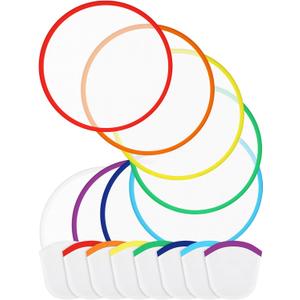 Gejoy Foldable Flying Disc Fans Bulk with Bags 9.8 Inch DIY Sublimation Handheld Cooling Fan Beach Flying Disc for Summer Outdoor Games Activities Birthday Wedding Party Favors (Colorful)