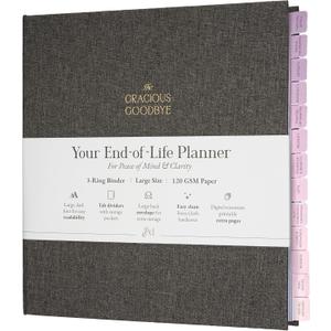 End-of-Life Planner: Gracious Goodbye  Elegant Life Organizer for Final Wishes, Estate Planning, and Important Documents Family Emergency Documents (Grey)