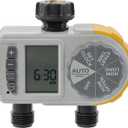 Solterra 28153 Single-Dial Two-Outlet Hose Timer, Gray