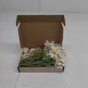 Artificial Flowers 8 Bundles 20 White Artificial Daisy Flowers UV Resistant Outdoor Fake Wildflowers with Stems Faux Greenery Shrubs Plants Arrangements for Home Garden Vase Decor