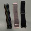 20mm Watch Bands for Garmin Forerunner 55/570 42mm/165/645/245 Music/Garmin Vivoactive 6/Vivoactive 5/3/Garmin Venu/Venu Sq 2 for Men Women, 20mm Watch Straps for Amazfit Active 2/Active (Black+Black Rainbow+Official Rainbow+Pink Sand)