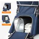 besrey Baby Backpack Carrier, Toddler Hiking Backpack with Safety 3-Height Seat, Adjustable Straps&Waist Belt, Foldable Frame Lightweight Large Capacity Child Carrier for Hiking (Blue/Grey)